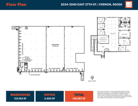 2034-2040 E 27th St, Vernon, CA en alquiler Plano de la planta- Imagen 1 de 1