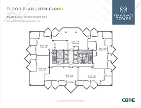 801 K St, Sacramento, CA en alquiler Plano de la planta- Imagen 1 de 2