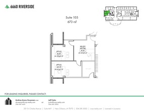 6660 Riverside Dr, Metairie, LA en alquiler Plano del sitio- Imagen 1 de 1