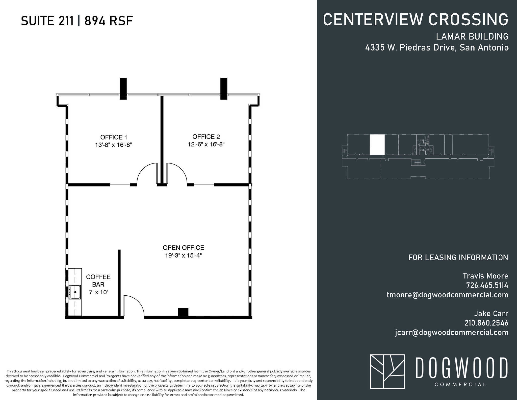 4538 Centerview Dr, San Antonio, TX en alquiler Plano de la planta- Imagen 1 de 1