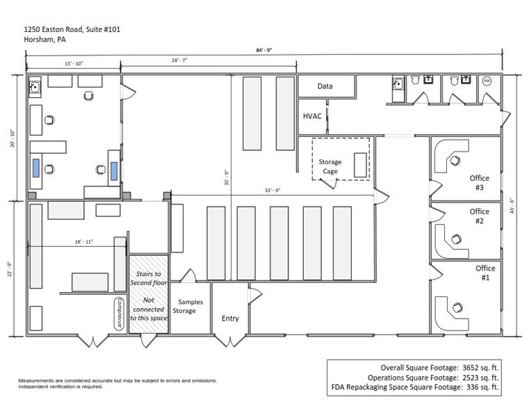 1250 Easton Rd, Horsham, PA en alquiler - Plano de la planta - Imagen 3 de 4