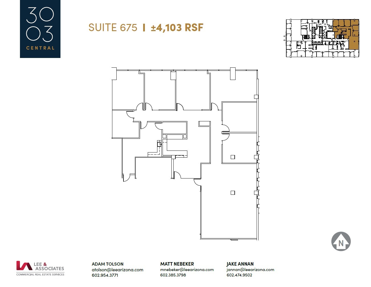 3003 N Central Ave, Phoenix, AZ en venta Plano de la planta- Imagen 1 de 1