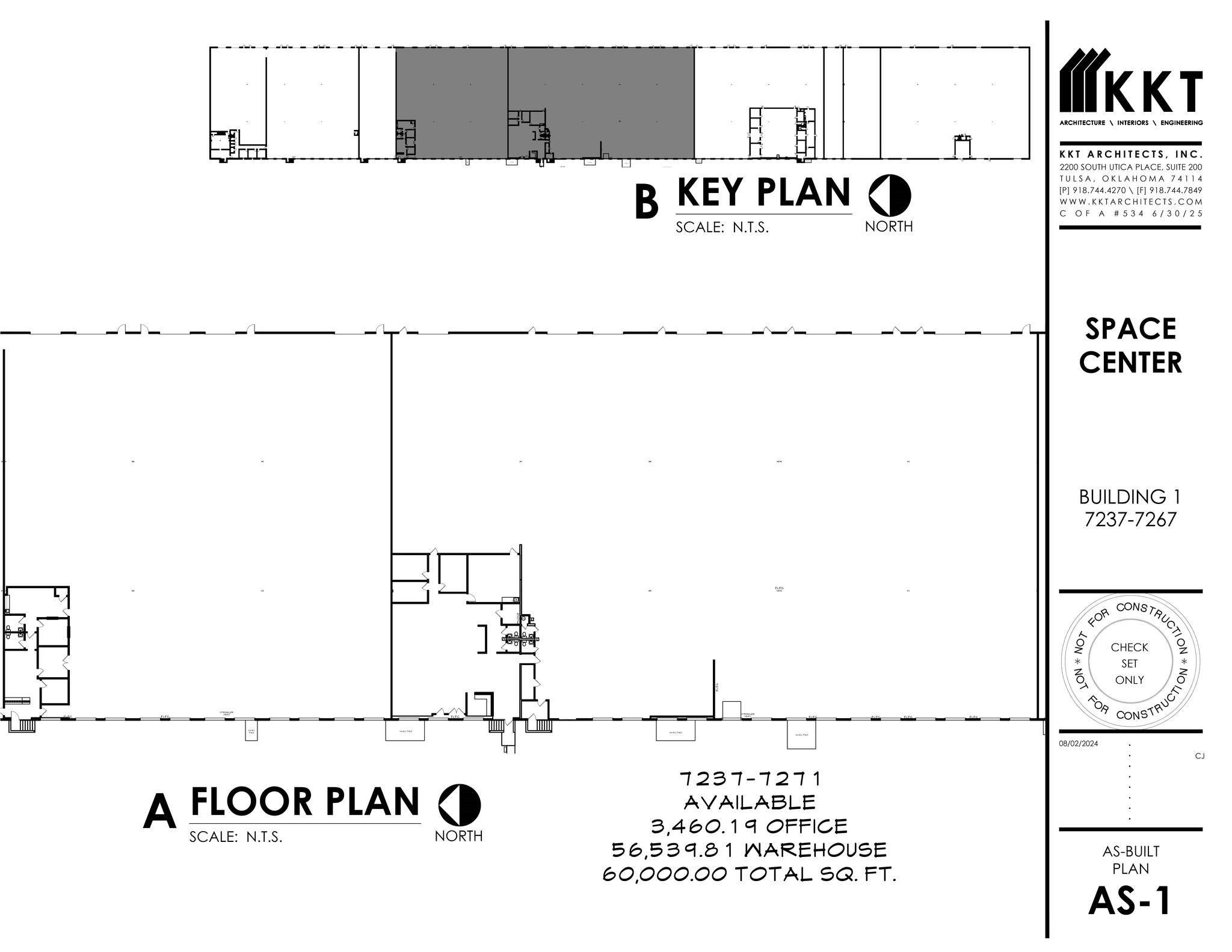 7201-7287 E 38th St, Tulsa, OK en alquiler Plano del sitio- Imagen 1 de 2