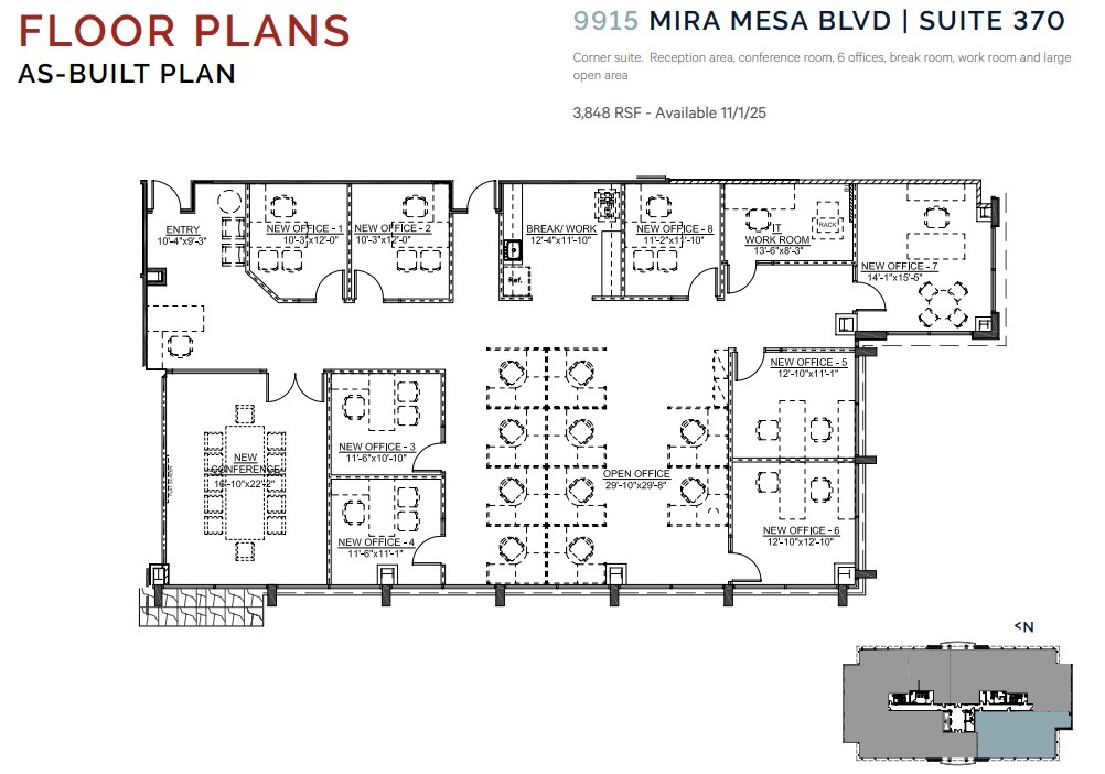 9915 Mira Mesa Blvd, San Diego, CA en alquiler Plano de la planta- Imagen 1 de 3