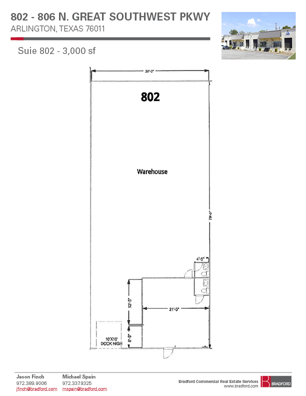 800-810 N Great Southwest Pky, Arlington, TX en alquiler Plano de la planta- Imagen 1 de 1