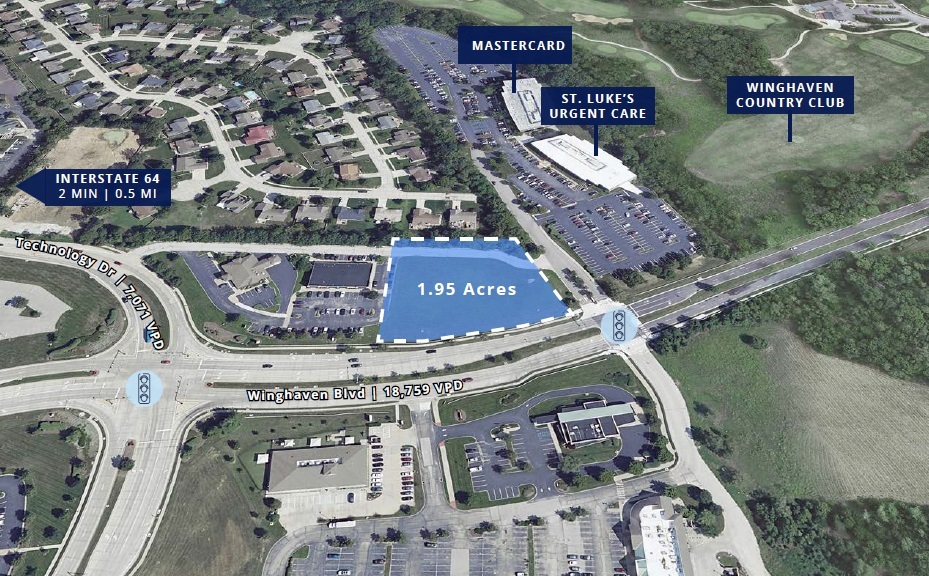 3019-3037 Winghaven Blvd, O'Fallon, MO en venta - Vista aérea - Imagen 1 de 4