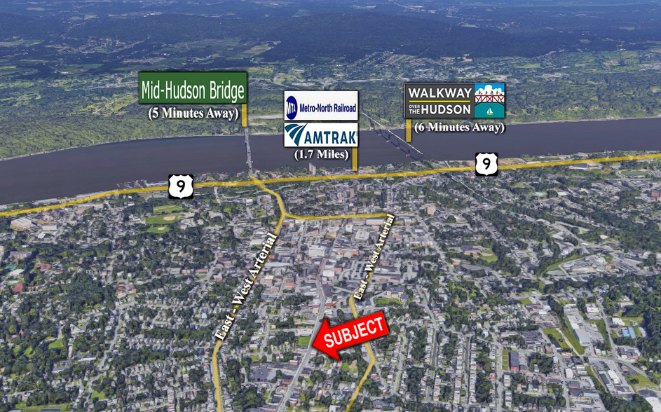 504-514 Main St, Poughkeepsie, NY en venta - Vista aérea - Imagen 1 de 5