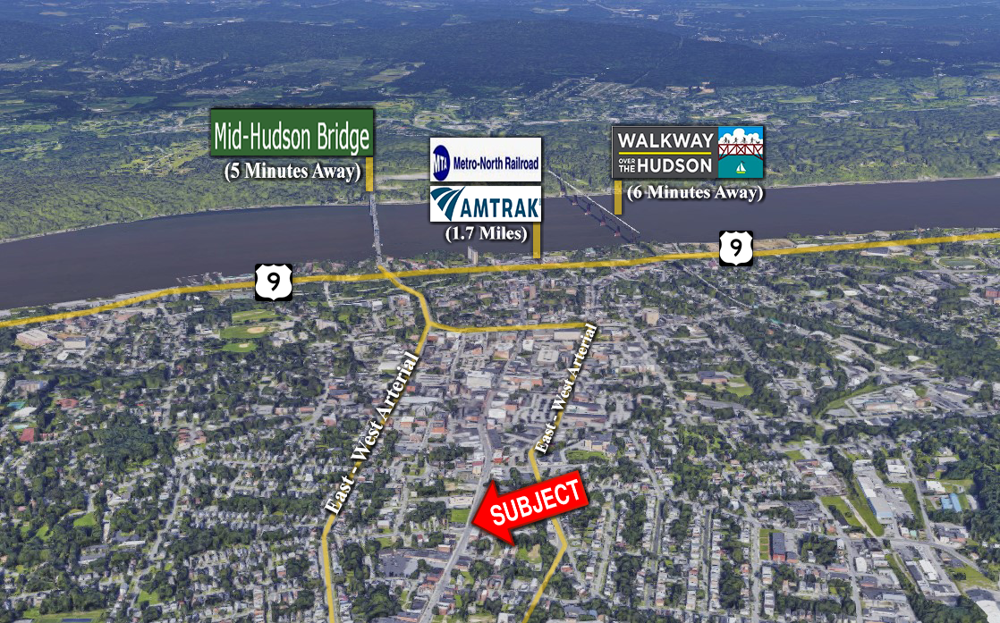 504-514 Main St, Poughkeepsie, NY en venta Vista aérea- Imagen 1 de 6