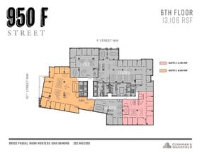 950 F St NW, Washington, DC en alquiler Plano de la planta- Imagen 1 de 12