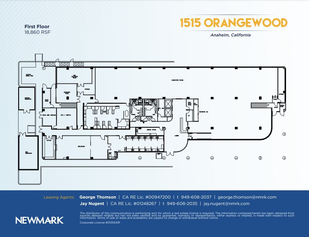 1515 E Orangewood Ave, Anaheim, CA en venta Plano de la planta- Imagen 1 de 1