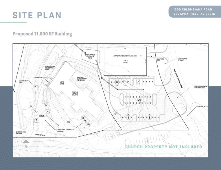 1300 Columbiana Rd, Vestavia Hills, AL en alquiler - Plano del sitio - Imagen 3 de 3