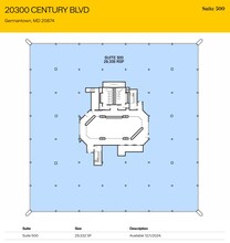 20300 Century Blvd, Germantown, MD en alquiler Plano de la planta- Imagen 1 de 1