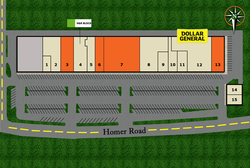 308-348 Homer Rd, Minden, LA en alquiler - Plano del sitio - Imagen 2 de 2