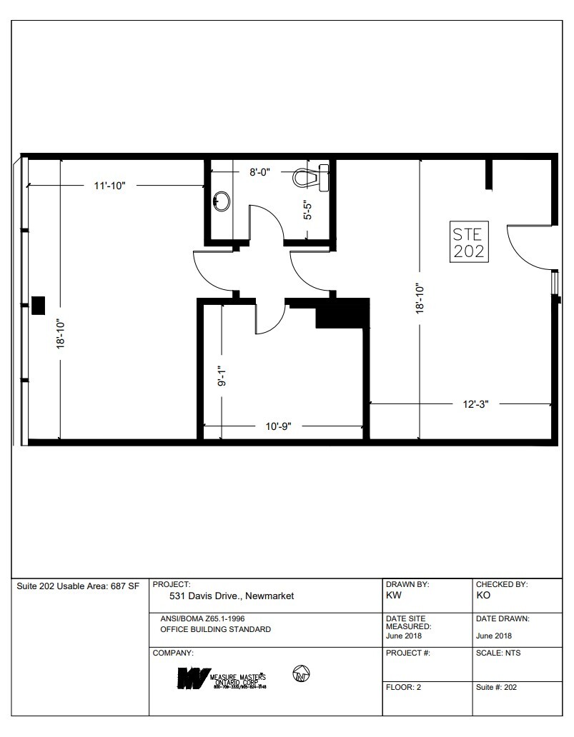 531 Davis Dr, Newmarket, ON en alquiler Plano de la planta- Imagen 1 de 1