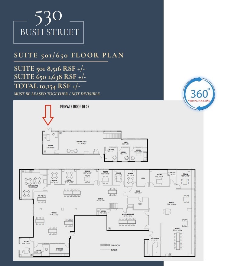 530 Bush St, San Francisco, CA en alquiler Plano de la planta- Imagen 1 de 1