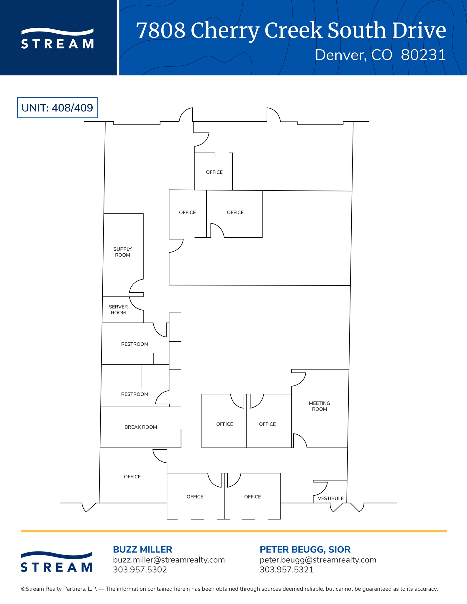 7808 E Cherry Creek South Dr, Denver, CO en alquiler Plano del sitio- Imagen 1 de 1