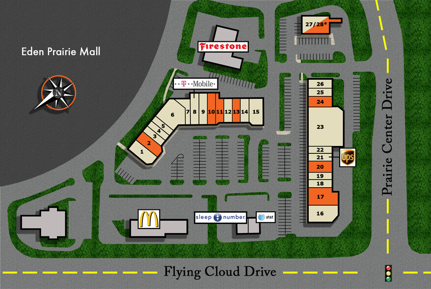 561-565 Prairie Center Dr, Eden Prairie, MN en alquiler - Plano del sitio - Imagen 2 de 2