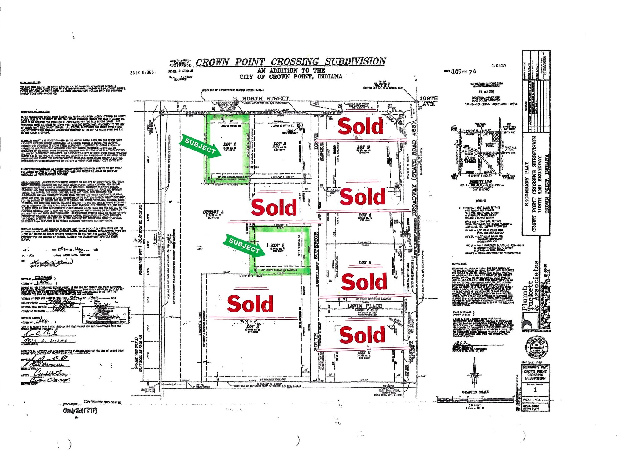 Broadway & 109th St, Crown Point, IN en venta Foto del edificio- Imagen 1 de 2