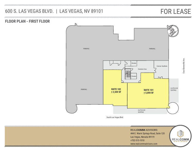 600 S Las Vegas Blvd, Las Vegas, NV en alquiler - Plano de la planta - Imagen 3 de 12