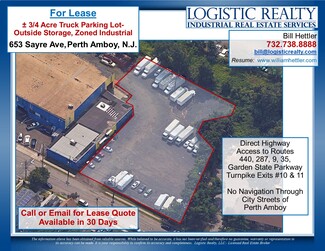 Más detalles para 611-653 Sayre Ave, Perth Amboy, NJ - Terrenos en alquiler