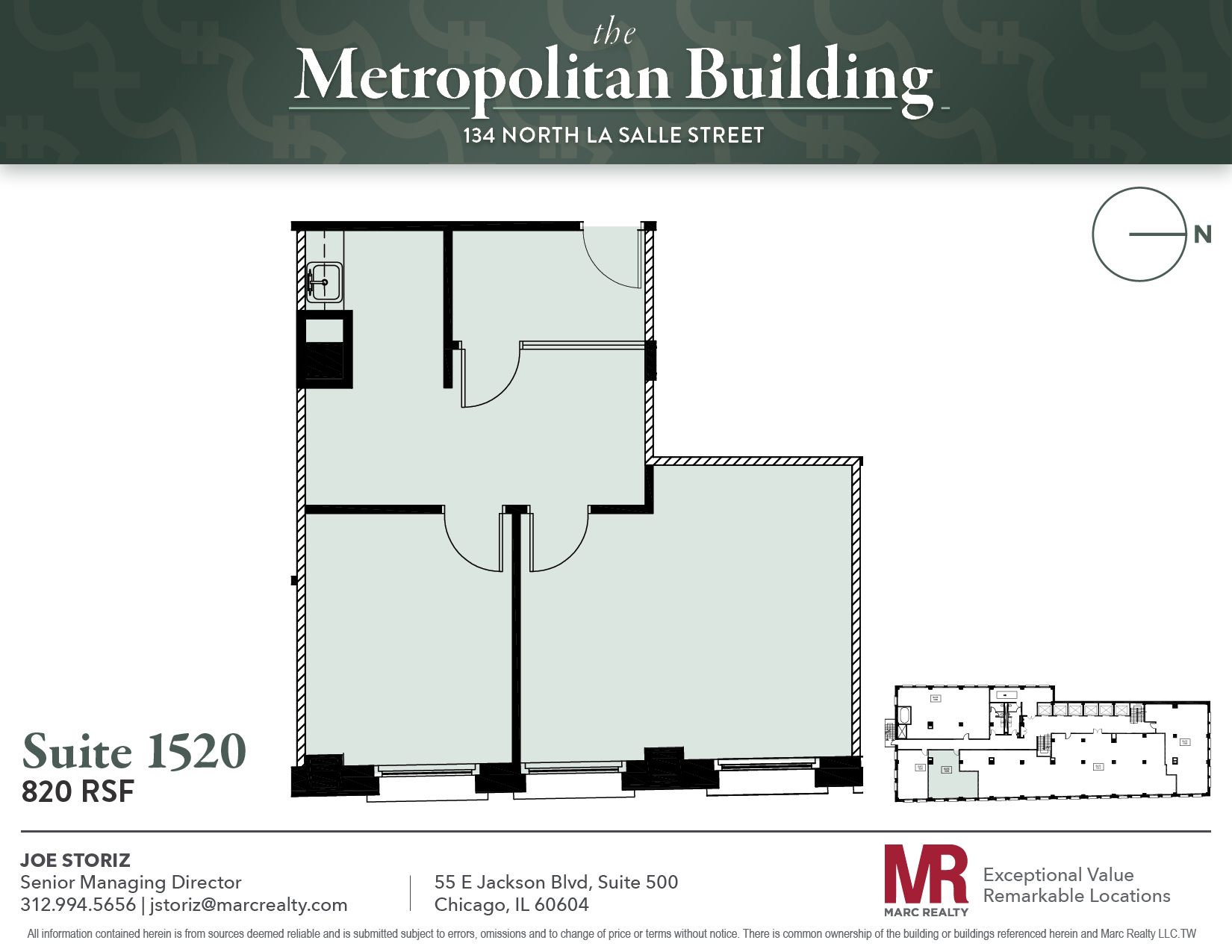 134 N LaSalle St, Chicago, IL en alquiler Plano de la planta- Imagen 1 de 7