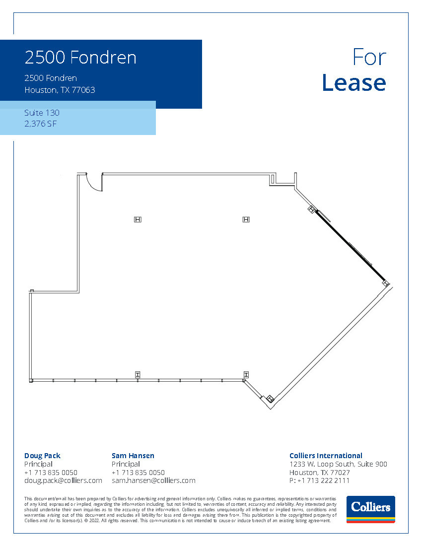 2500 Fondren Rd, Houston, TX en alquiler Plano de la planta- Imagen 1 de 2