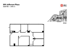 600 Jefferson Plz, Rockville, MD en alquiler Plano de la planta- Imagen 1 de 2