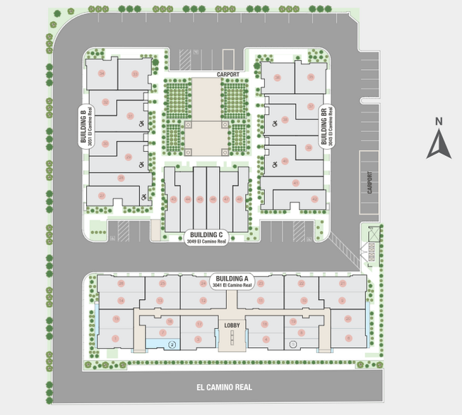 3041 El Camino Real, Santa Clara, CA en venta - Plano del sitio - Imagen 2 de 2