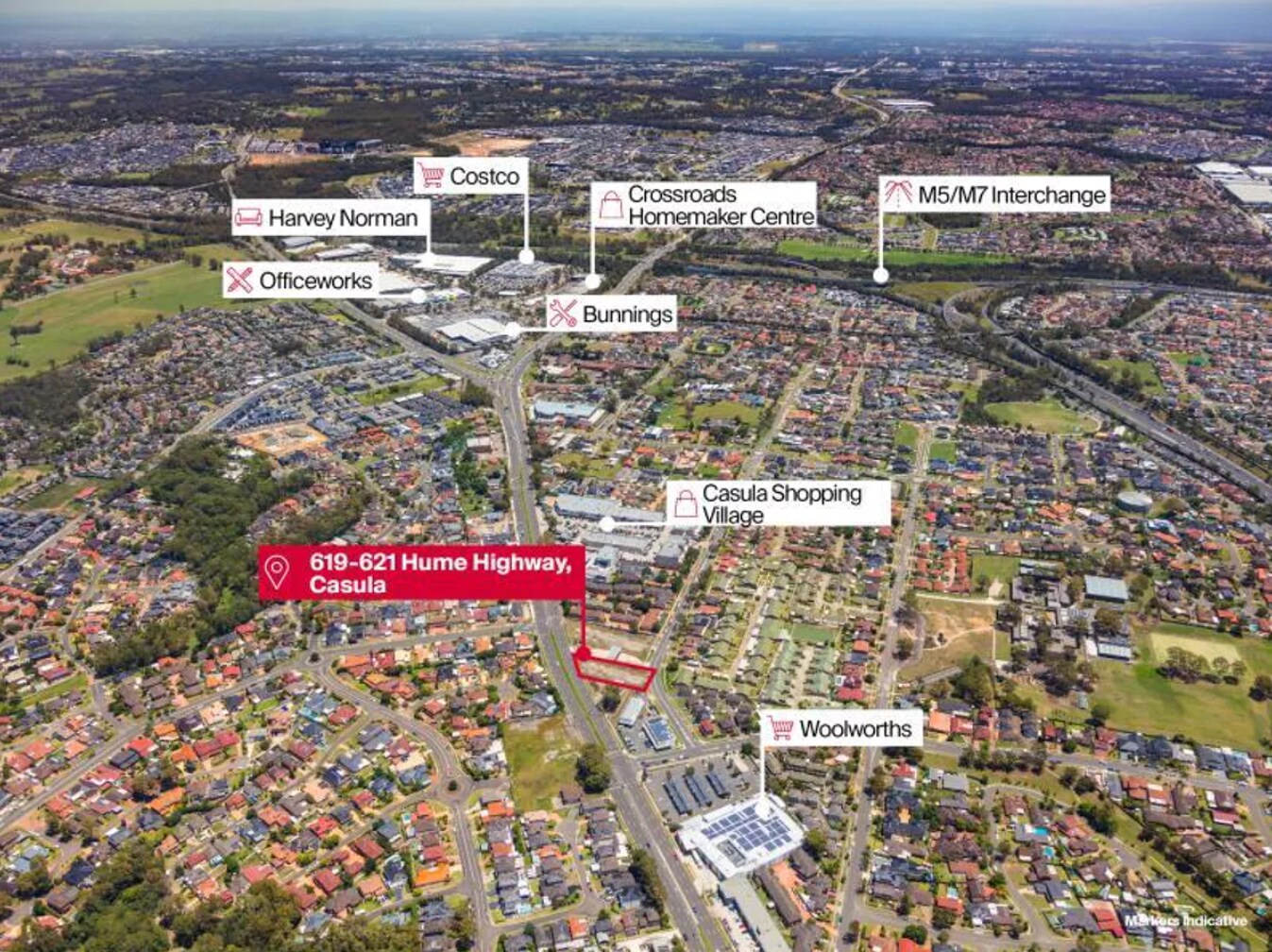 619-621 Hume Hwy, Casula en venta Vista aérea- Imagen 1 de 6