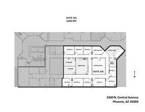 2400 N Central Ave, Phoenix, AZ en alquiler Plano del sitio- Imagen 1 de 2