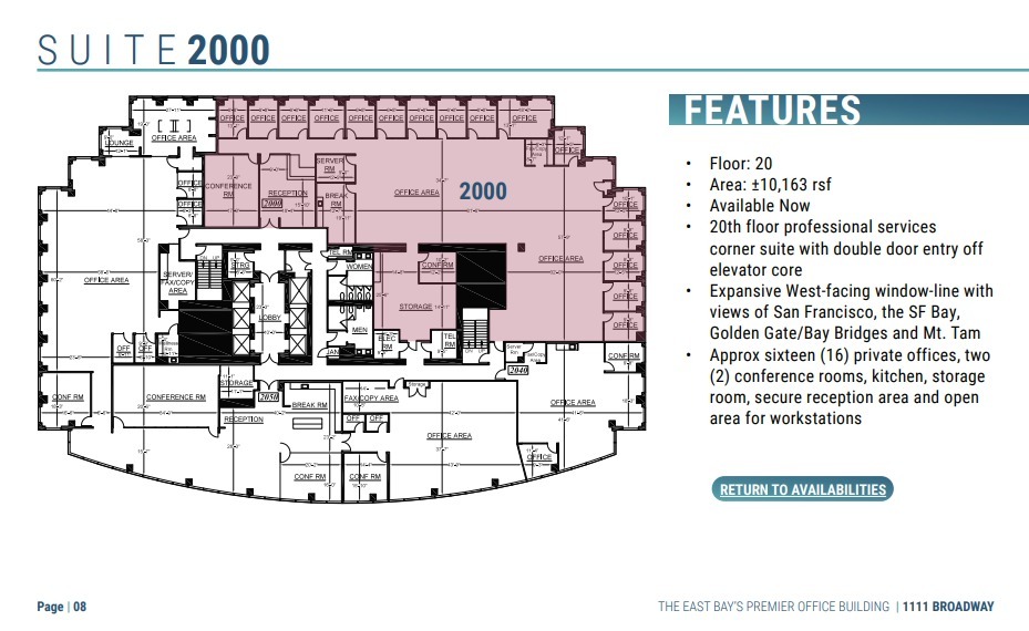 1111 Broadway, Oakland, CA en alquiler Plano de la planta- Imagen 1 de 1