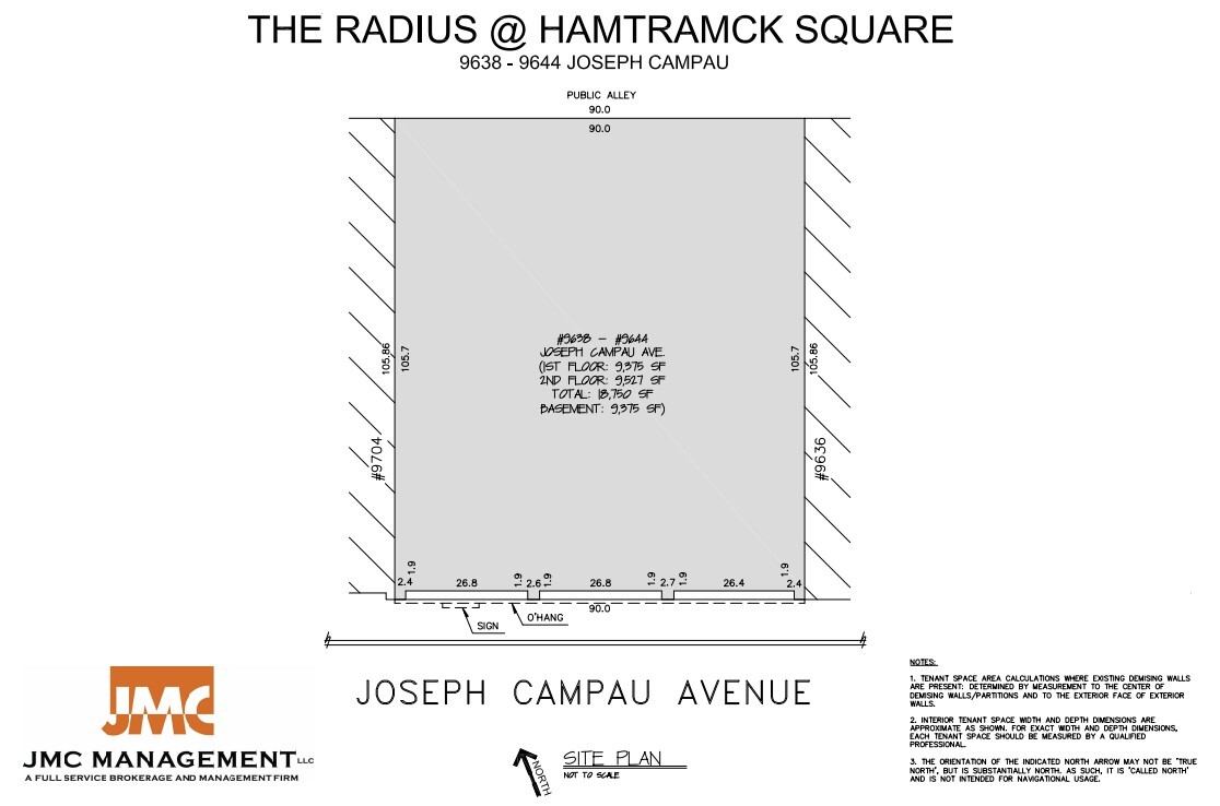 9638-9644 Joseph Campau St, Hamtramck, MI en alquiler Plano del sitio- Imagen 1 de 3