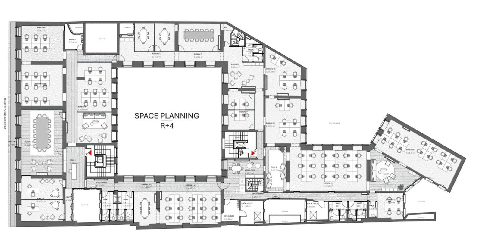 6 Boulevard Des Capucines, Paris en alquiler Plano de la planta- Imagen 1 de 1