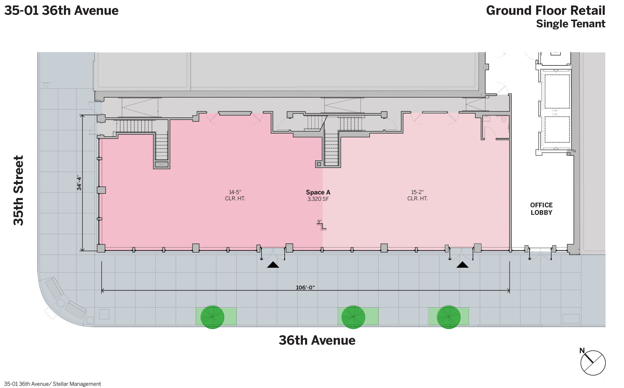 3501 36th Ave, Astoria, NY en alquiler Plano de la planta- Imagen 1 de 2