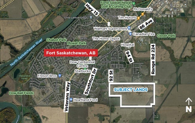 Range Road 224, Fort Saskatchewan, AB en venta Vista aérea- Imagen 1 de 2