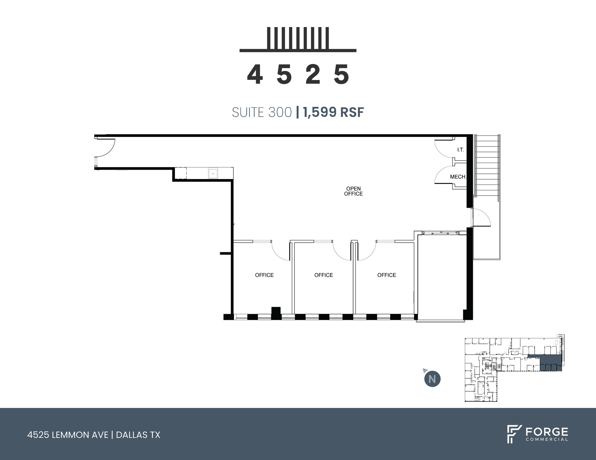 4525 Lemmon Ave, Dallas, TX en alquiler Plano de la planta- Imagen 1 de 1