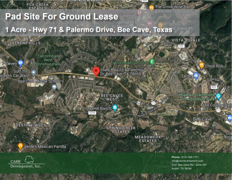 Highway 71 & Palermo Place, Bee Cave, TX en alquiler - Foto del edificio - Imagen 3 de 3