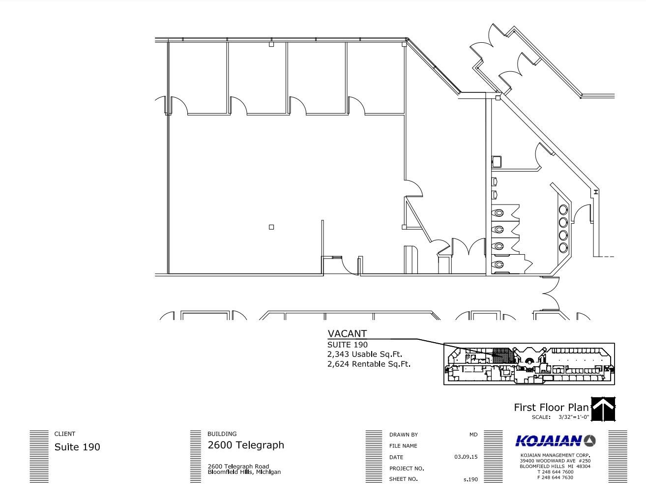 2600 S Telegraph Rd, Bloomfield Hills, MI en alquiler Plano de la planta- Imagen 1 de 4