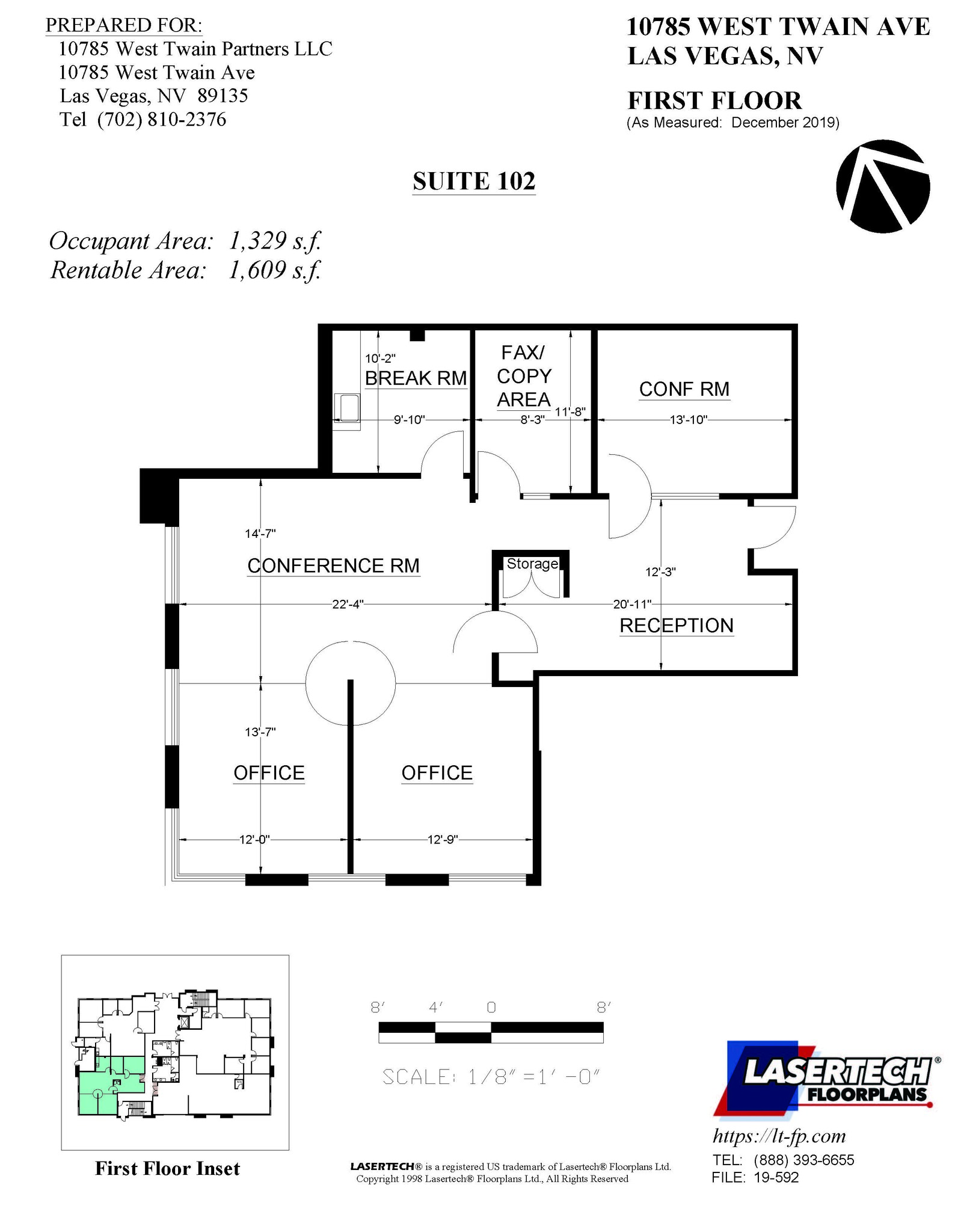 10785 W Twain Ave, Las Vegas, NV en alquiler Plano del sitio- Imagen 1 de 3