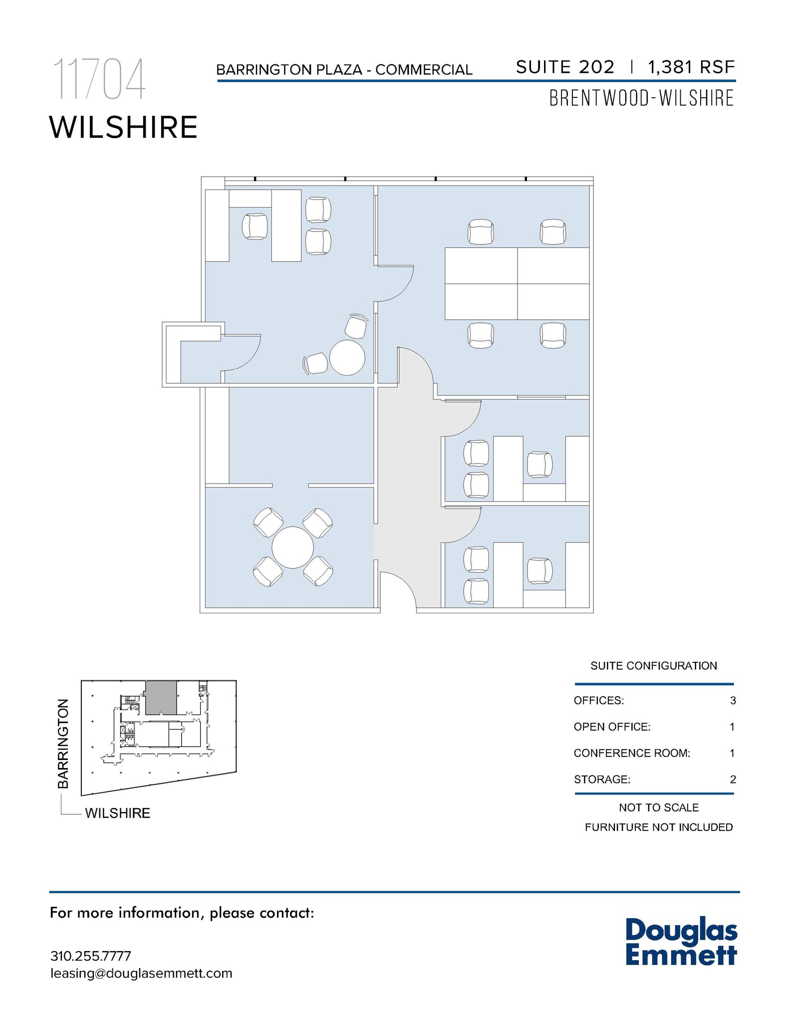 11704 Wilshire Blvd, Los Angeles, CA en alquiler Plano de la planta- Imagen 1 de 1