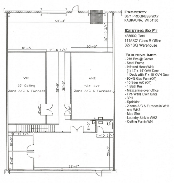 3071-3221 Progress Way, Kaukauna, WI en alquiler - Plano de la planta - Imagen 2 de 2