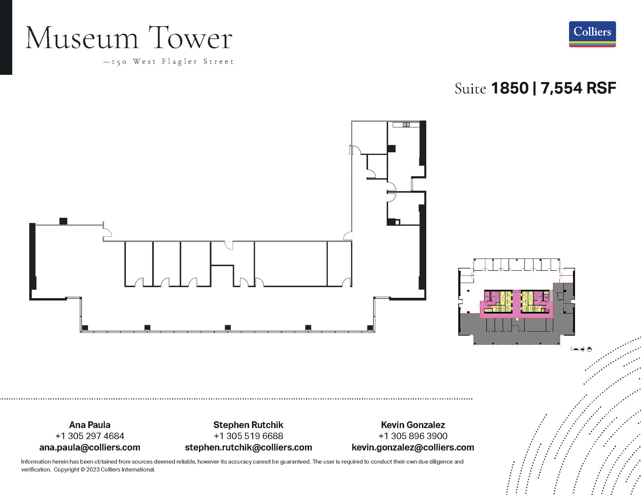 150 W Flagler St, Miami, FL en alquiler Plano de la planta- Imagen 1 de 1