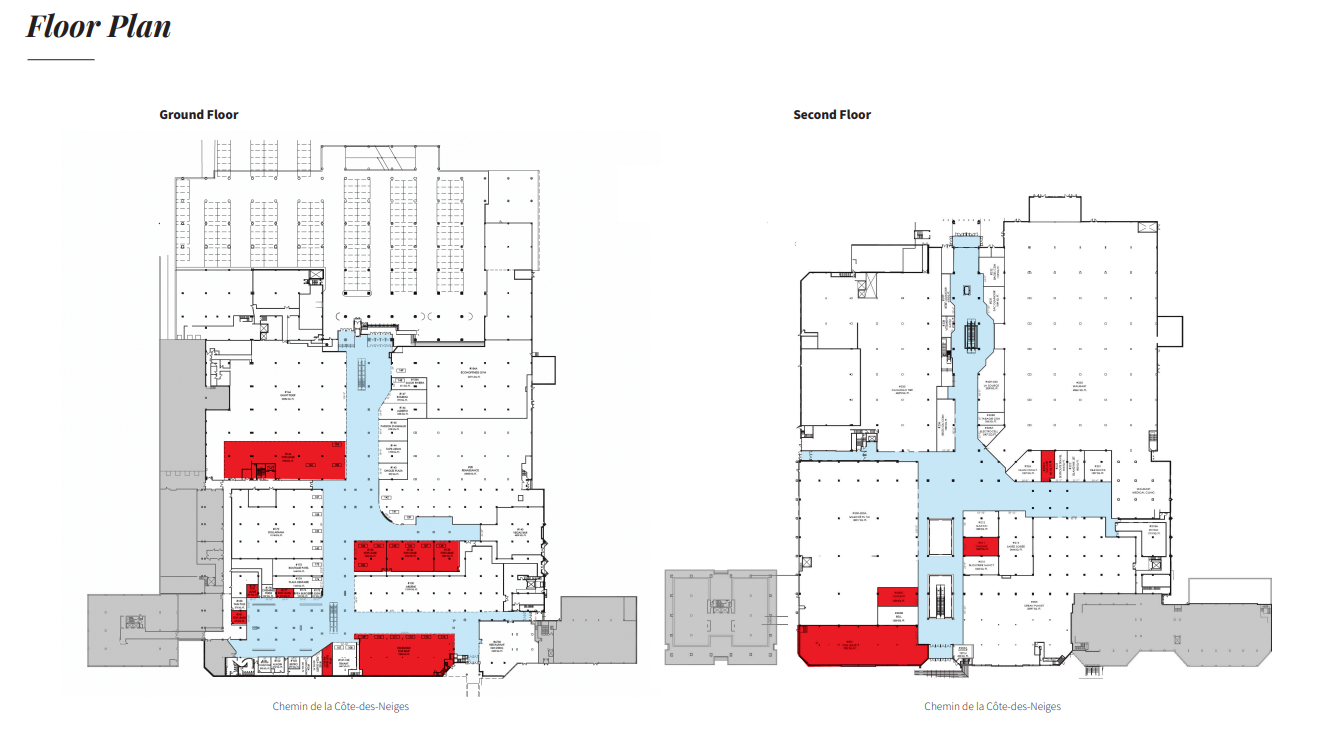 6600-6830 Ch De La Côte-des-Neiges, Montréal, QC en alquiler Plano de la planta- Imagen 1 de 1