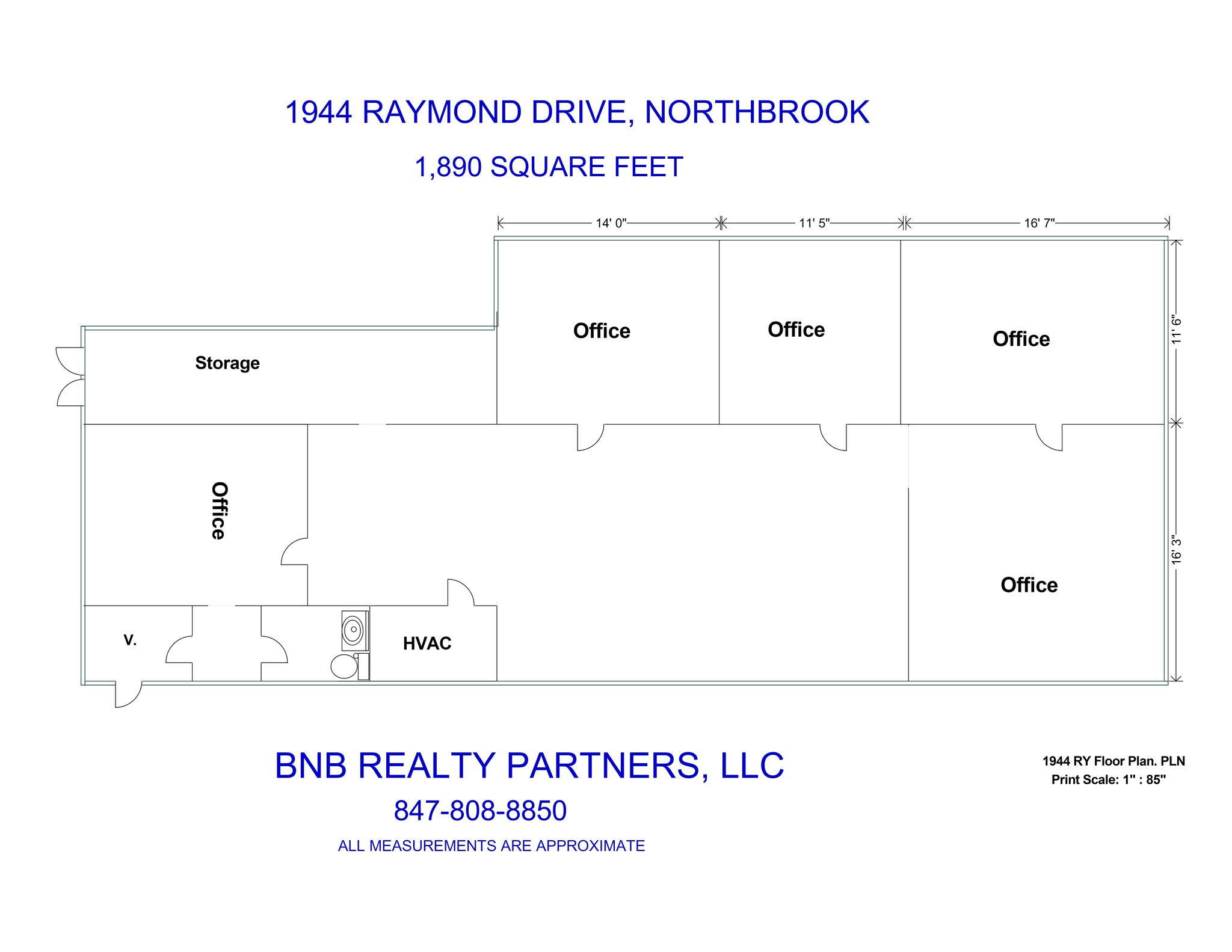 1910-1986 Raymond Dr, Northbrook, IL en alquiler Plano del sitio- Imagen 1 de 1