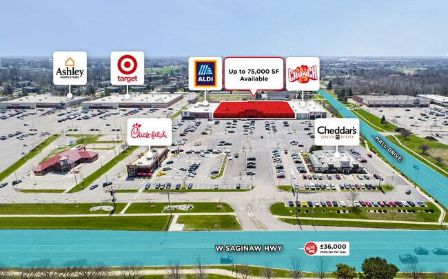 Más detalles de 5421-5451 W Saginaw Hwy, Lansing, MI - Local en alquiler