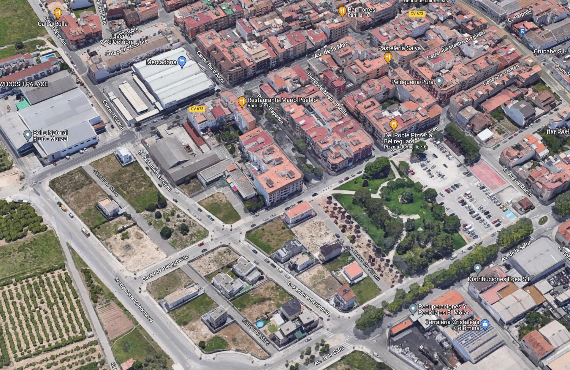 Terreno en Bellreguard, Valencia en venta Vista aérea- Imagen 1 de 2