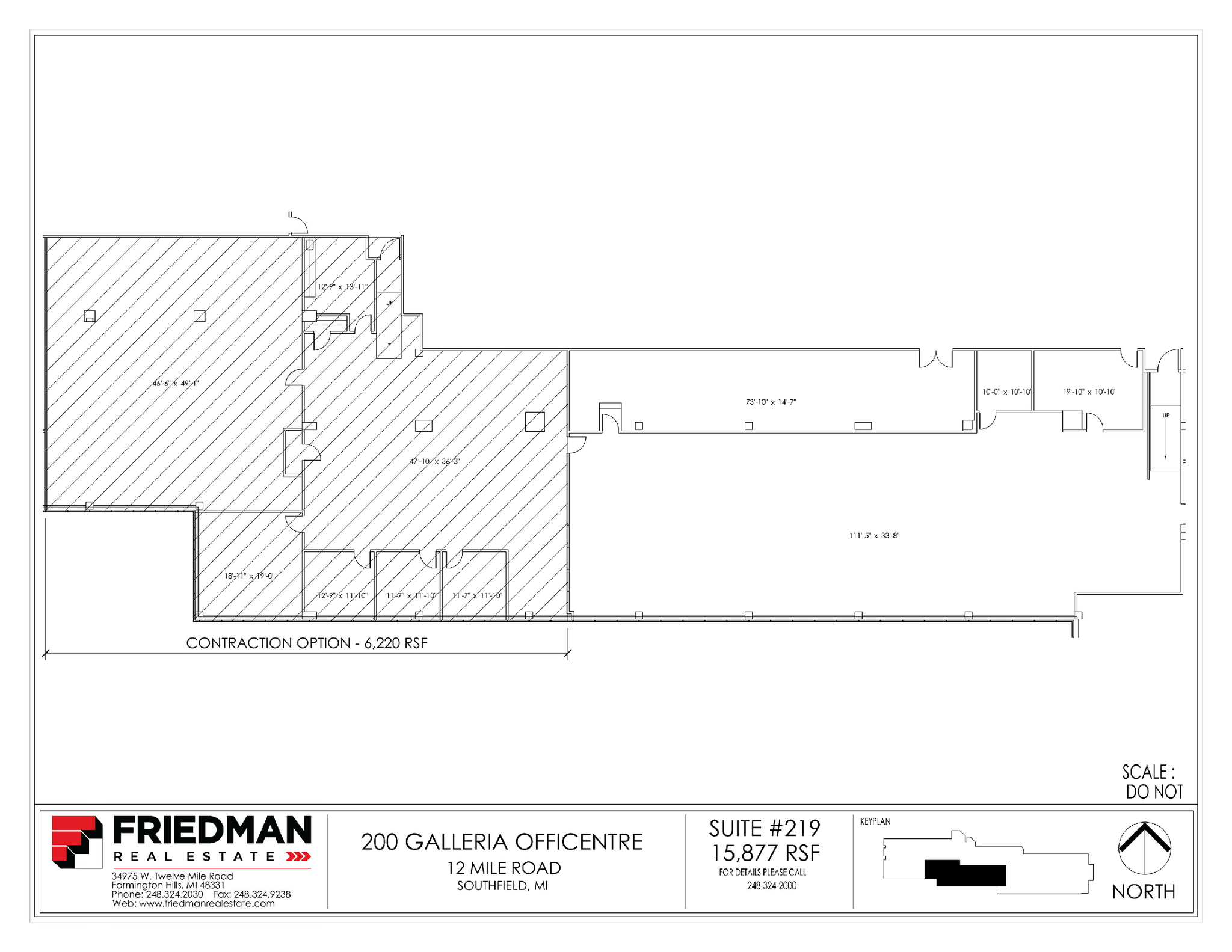 200 Galleria Officentre, Southfield, MI en venta Plano de la planta- Imagen 1 de 2