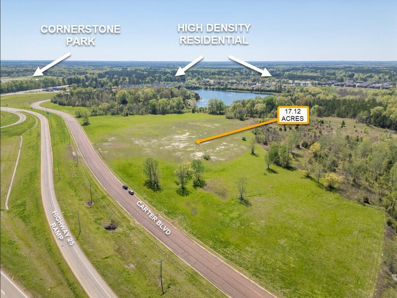 W side Hwy 25 and Carter blvd, Starkville, MS en venta - Vista aérea - Imagen 3 de 10