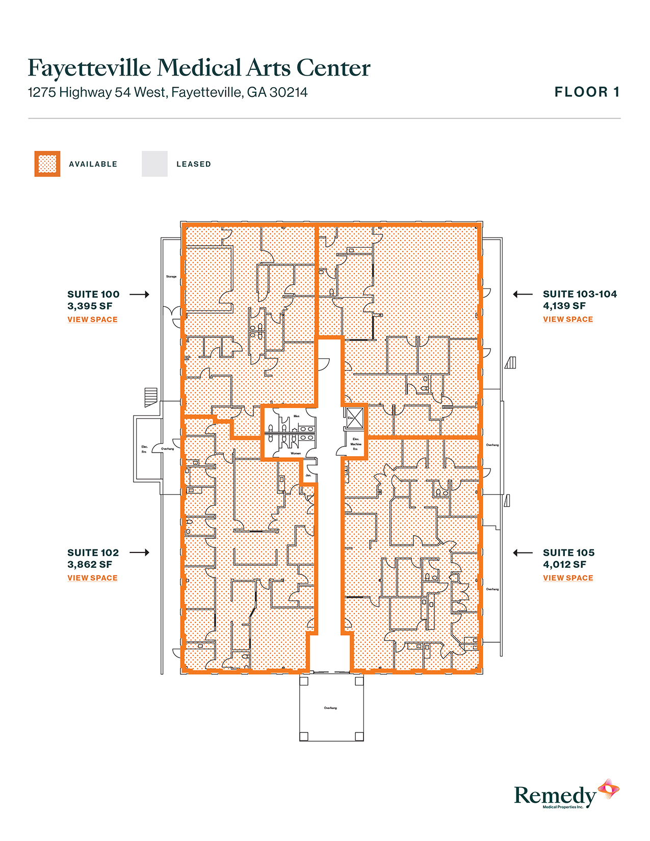 1275 Highway 54 W, Fayetteville, GA en alquiler Plano de la planta- Imagen 1 de 1