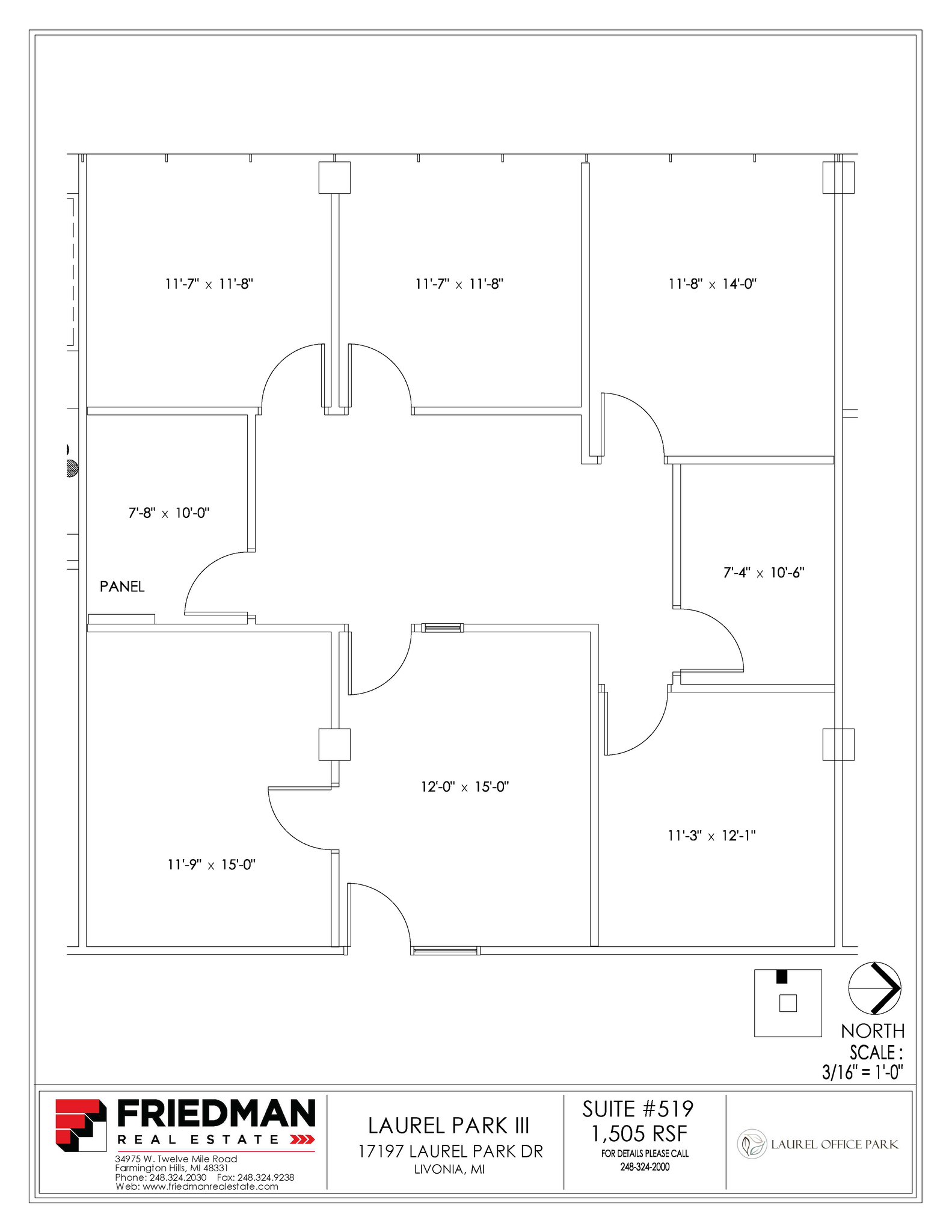 17197 N Laurel Park Dr, Livonia, MI en alquiler Plano de la planta- Imagen 1 de 3